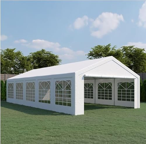 Magna One 5x10 m Partyzelt Pavillon Festzelt SMART PE Plane Wasserdicht UV Schutz Gartenzelt weiß