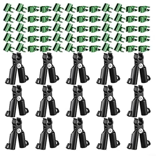 Puupaa 75 clips de soporte para plantas, conectores ajustables de enrejado de jardín, hebillas de marco de invernadero para varillas de 11 mm, accesorios para plantas trepadoras