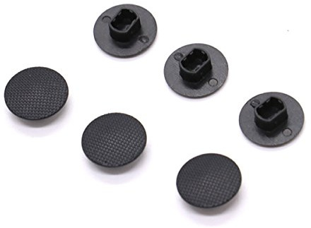 Pomeat 6 Pack Black Analog Joystick Stick Cap Cover Button for Sony PSP 1000