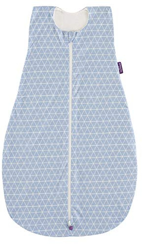 Drömland S0200705 sommarsovsäck LEBMICH av bomull, design grafik blå, storlek 90 cm, blå