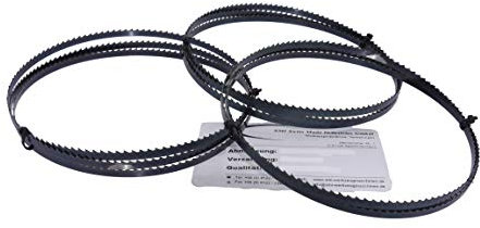 SMI Set di 3 lame per sega a nastro per legno, 2360 x 8 x 0,65 mm, 6 denti per sega a nastro adatto ad esempio per Scheppach Basato 3 Vario