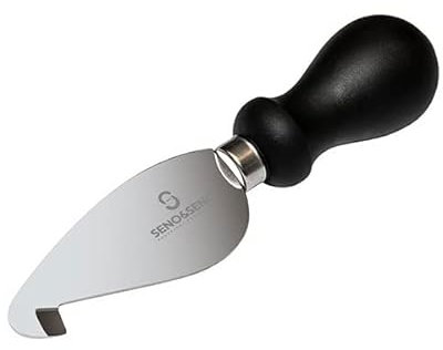 SENO & SENO | Coltello da Formaggio per formaggi di tipo Grana | Modello Uncino | Semplice Lama cm. 10 in Acciaio Forgiato Affilata a Mano | Manico in Propilene atossico