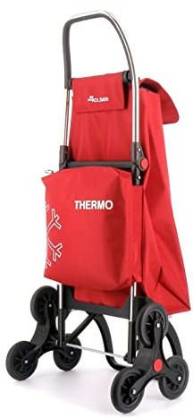 Chariot de Course Rolser I-Max Termo Zen 6 Roues Pliante Monte escaliers - Rouge