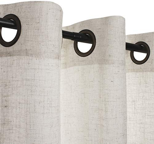 VOILYBIRD Leinen Vorhänge mit Ösen Natürliche Leinenstruktur Gardinen für Fenster Schlafzimmer Wohnzimmer HxB 245x140 cm 2 Stück
