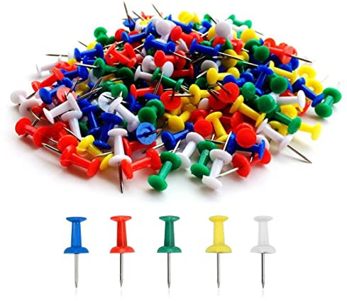 MenYiYDS- 100Stück Mehrfarbig Reißnagel, weiche Kissen Pins, kreative Dekoration Pins, Reißbrett Pins, Pins, verwendet für Wandtafeln, Fotos, Pinnwände oder Korktafeln (Mischfarben)