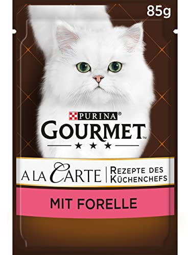 Gourmet A la Carte Katzenfutter nass, mit Forelle und Gemüse, 26er Pack (26 x 85g)