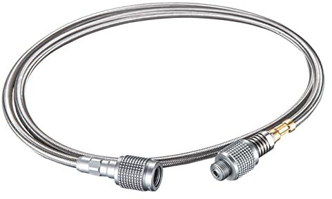 Campingmoon Gaskartuschen Adapter Gasschlauch für EN417 Lindal-Ventil, aufschraubbarer Kanister und Gerät 100cm
