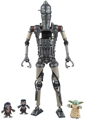 Star Wars The Black Series IG-12 & Grogu, The Mandalorian Deluxe Action-Sammelfiguren 2er-Pack, Skala 15 cm