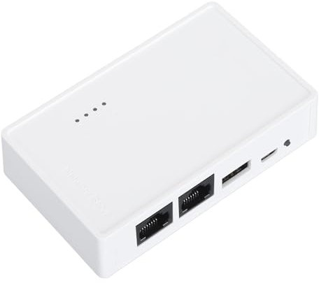 Garsent Servidor de Impresión Inalámbrico USB, Servidor de Impresión con LAN/Puente de 10/100 Mbps, USB 2.0 de 480 Mbps, Compatible con Modos Cableado/inalámbrico/Independiente, para