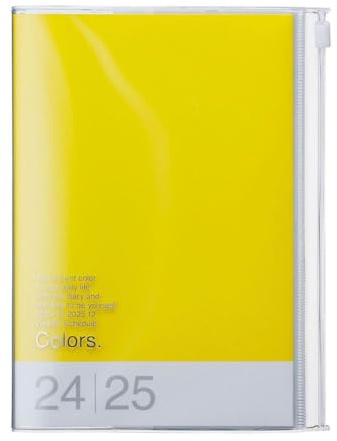 MARK'S 2024/2025 Taschenkalender B6 vertikal, Colors, Yellow: Von Oktober 2024 bis Dezember 2025