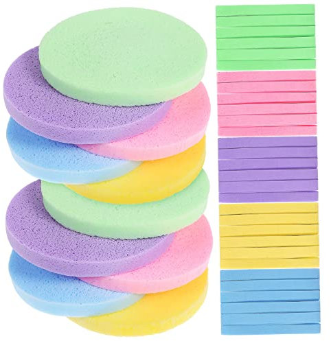 MAGICLULU 120stücke Teiliges Komprimierte Gesichtsschwämme Aus Hochwertigem Schwamm Für Gesichtsreinigung Make-up-entfernung Peeling Und Lotion-auftrag Wiederverwendbar Leicht Und Reisefreun