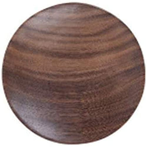 OQHAIR Fruteros,Plato De Frutas Plato De Nogal Negro Plato De Frutas De Madera De Estilo Japonés Bandeja Redonda De Madera Bandeja Creativa Bandeja De Té De Madera Original -Cesta De Frut