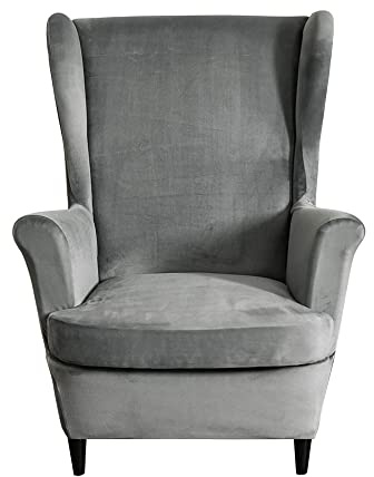 Stretch-Bezüge for Ohrensessel, 1-Sitzer-Bezüge for Ohrensessel(Gris)
