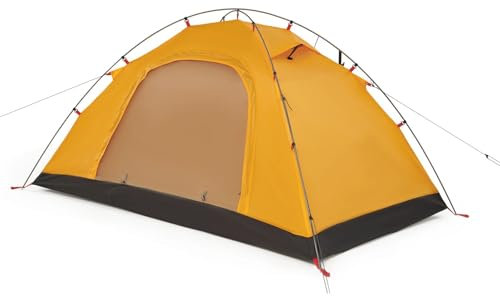 Tunnelzelte Camping Ultraleichtes 2-Personen-Zelt 40+UV Einlagiges Zelt Tragbares Nylon-Silikon-Outdoor-Regenschutzzelt biwakzelt(Orange 2 People)