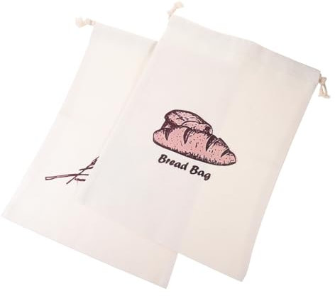 MAGICLULU 2stücke Leinen-brotbeutel Mit Kordelzug Für Aufbewahrung Und Mitnehmen Wiederverwendbar Als Geschenkbeutel Für Frisches Gebäck Und Brot Für Küche Und Partygeschenke