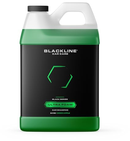 Blackline Automotive Extreme Foaming Car Shampoo - Extreme Ultra Foam Perfect for Ceramic Coatings - Compatible with Foam Cannon for Pressure Washer (64 Fl Oz, Green Apple)