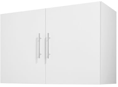 VEVOR Armoire Murale de buanderie à 2 Niveaux, Placard de Rangement Suspendu avec 2 Portes, Meuble de Rangement avec étagère réglable, pour Cuisine, Garage, Salle de Bain, 40,6 x 91,4 x 61 cm, Blanc