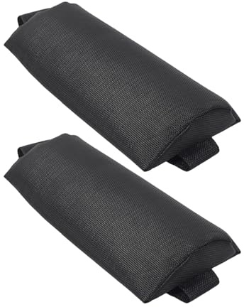 2 Stück Kopfstütze für Liegestuhl Schwarz, Kopfkissen aus Schaumstoff | Elastische Bänder, Abnehmbar, für Faltbaren Terrassenstuhl und Lounge Chair