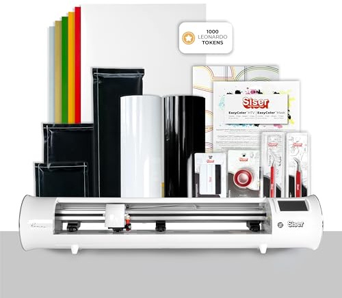 Siser Romeo Starter Pack – Includes High Definition Romeo Cutting Plotter, Thermoadhesive and Printable Vinyls, Leonardo Pro Accessories and Subscription