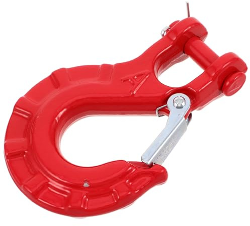 BESTYASH Crochet Treuil Remorque S Robuste Rouge pour Véhicules Bateaux et Camping-Car Résistant et Stable pour Remorquage et Sauvetage