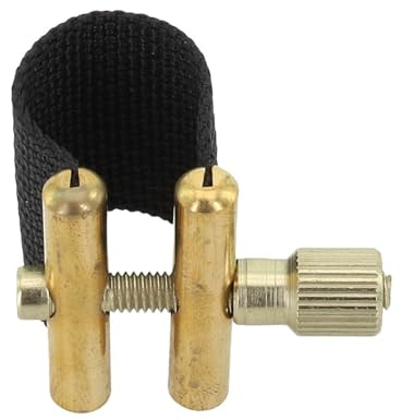 Lawnoval Embout de saxophone avec clip de fixation pour saxophone alto, ténor et soprano, noir soprano