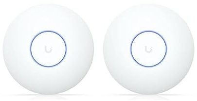 Ubiquiti U7-LITE (Pack de 2) Punto de acceso WiFi 7 Dual Band 2.4/5 GHz, 2.5GbE RJ45, PoE+, 4 Stream, Cobertura 115 m² por unidad, más de 200 clientes, montaje techo/pared, blanco