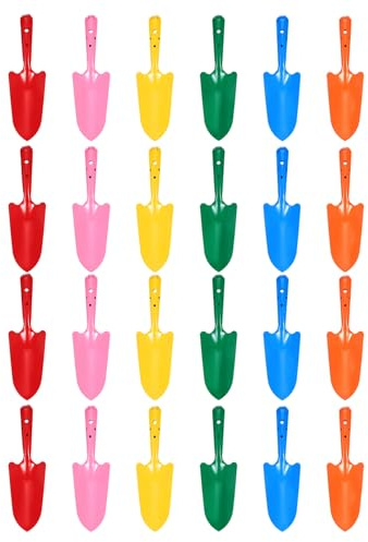 QUARKZMAN Pezzi Mini Pala Mani Colorate In Metallo X Set Pala Da Scavo Attrezzi Da Giardino Per Trapianto Per Scavo Terreno Fiori Piantagione Diserbo Trapianto Giardino Colori.