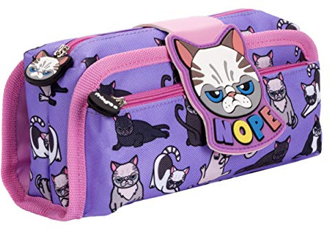 Fringoo – Federmäppchen für Kinder – grünes Fußball-Design – 2 Reißverschlussfächer – Schul-Organizer für Jungen