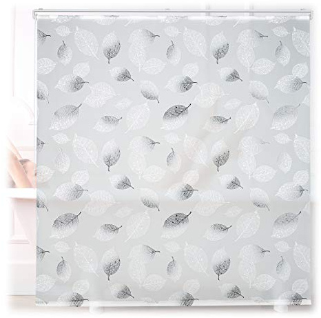 relaxdays Store de Baignoire, 160 x 240 cm, Rideau de Douche avec Chaine, Montage Flexible, Salle de Bain, Noir-Blanc