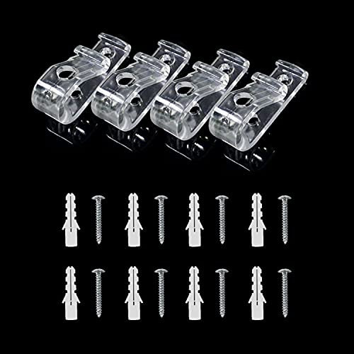Raffrollos Walze Vorhang Clip,4 PCS Vorhang Klar P Clip mit Schrauben Kunststoff Blindkordelhaken Haken Schrauben für Vertikale Raffrollos Kugelketten-Kordelsteuerung
