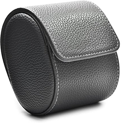 Oirlv Luxus PU Leder Uhrenetui Uhrenrolle Aufbewahrungsetui Für Geschenkbox für Weihnachten Jubiläum Geburtstag(Grau)