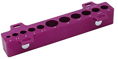 EVTSCAN Lega Alluminio 1 Coppia Morsetti per Asse Bicicletta, con 11 Fori Diverse Dimensioni per Assi da 5 a 16mm, per Tenere l'Asse Mozzo della Ruota, Perno Pedale, Tubo della Forcella Sospensione