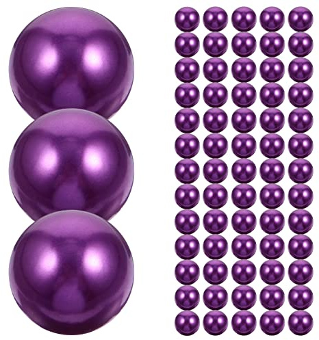 SEWACC 100 Stück Violette Runde Abs Vasenfüllperlen 14mm ohne Loch als Elegante Vasendekoration und Bastelzubehör für Geburtstage und Jubiläen