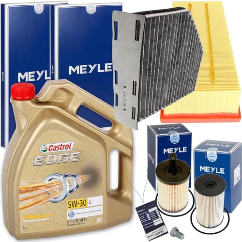 BandelOne enthält Meyle Filter Set Paket Luft Öl 5W30 1.9+2.0 Tdi Passat 3C für A3 8P