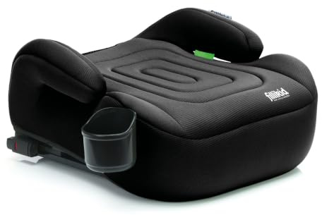 Fillikid Kinder Sitzerhöhung mit Isofix i-size Exklusiv | Auto Sitzerhöhung mit Verlängerbarer Isofix | für Kinder 126-150cm (15-36 kg) | inkl. Flaschenhalter