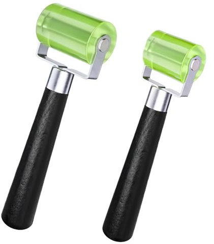 2 Stück Andruckrolle Werkzeug, Gummi Nahtroller Hitzebeständig, Auto Schallschutz Andrückrolle, Andrückwalze, Gummiwalze, Professionell Silikon Roller für Kantenumleimer und Zum Verschweißen,3 +5 cm