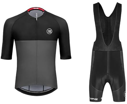 Celucke Herren Fahrradtrikot Kurzarm Set Shorts Fahrradbekleidung Set Fahrradanzug Set Kurzarm Trikot + Radlerhose Mit Sitzpolster Atmungsaktiv Schnell Trockend Radbekleidung Für Mountainbikes