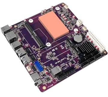 PeeliCeeli Carte mère NAS i3 N305 avec 6 baies SATA3.0, Mini ITX carte mère avec double M.2 NVMe, i226V 2.5GbE LAN Board DDR5 pour appliance routeur souple, PCle3.0 x4, Barebone NO RAM/SSD
