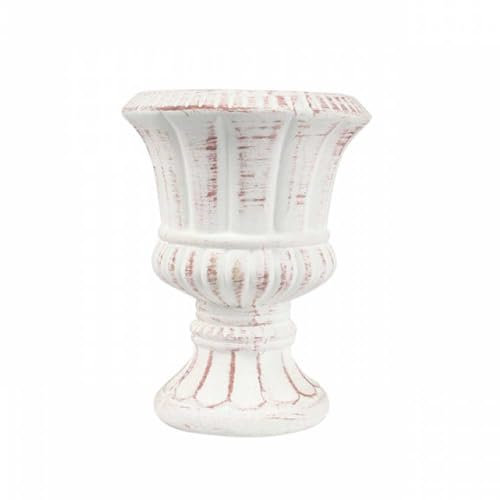 IOEDHW Jardinière Vintage en Terre Cuite, Grand Pot de Fleur d'orchidée trophée Blanc, Grand Vase décoratif de Bouquets de Fleurs en Argile, Pot de jardinière européen pour Plantation intérieure