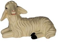 ZICOM Krippenzubehör Schaf ca. 5cm Polyresin, liegend