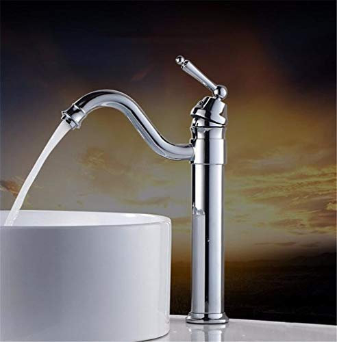 Vintage Kupfer Badezimmer Waschbecken Wasserhahn Hoher Bogen Antik/Gold/Chrom/Schwarz Ölspüle Wasserhahn Warm- und Kaltwasserhahn Hohes Design