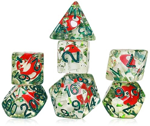 FLASHOWL Dados de setas terribles D20, bosque profundo, cubo peligroso, cubo de terror, Dungeons & Dragons, juego de mesa, dados W20 Mushroom Dice