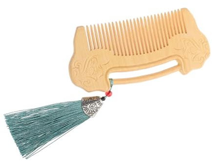 FOMIYES Handmade Boxwood Comb With Ruyi Lock Engraving Fine Tooth Ideal For Hair And Beard Grooming Scalp Present For
