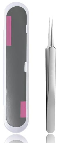 KEQAR 1 Pcs Herramienta Precisa para Eliminar Espinillas, Pinzas de Punta de Acero Inoxidable para Puntos Negros y Acné, Pinzas Ultrafinas para Imperfecciones Faciales