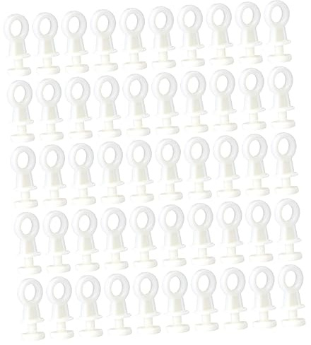 POPETPOP 50piezas Ruedas para Cortinas De Plástico Beige Rodillos Silenciosos para Riel De Barra Soporte Resistente para Ventanas Puertas y Duchas Compatibles con Rieles Estándar