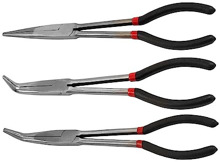 Long Pliers Straight 45 25 Degree Bend Needle Nose Pliers 11 Plug Puller Multi-Functional Mechanics Home Hand Tool