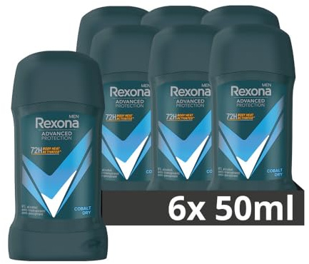 6x Rexona Men Deodorant Stick Advanced Protection Cobalt Dry 50ml