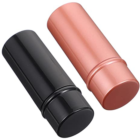 VALICLUD 2pcs Retractable Makeup Brush Ergonomic Foundation Blusher Brush for Loose Powder Mushroom Shaped Design Comfortable Grip for Quick Makeup Application Black Red