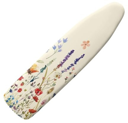 Bügelbrettbezug Beige Gelbe Blume Bezug Bügelbrett Elastisch Bügelbrettbezug für Dampfbügelstation Schnelles Bügeln Bügeltischbezug Hitzeresistent Bügelbrettbezüge Ironing Board Cover 140x45cm