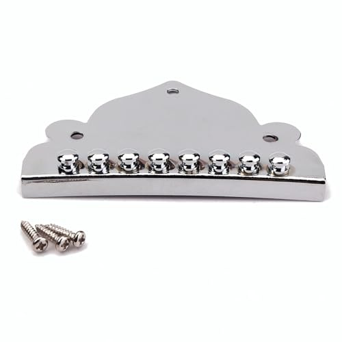 Hapivida Mandolin Tailpiece 8 String Mandolin Bridge Replacement | Mandolin Pickguard Tailpiece Set Zinc Alloy Mandolin Pick Protector Bridge with Screws for Acoustic Electric Mandolin